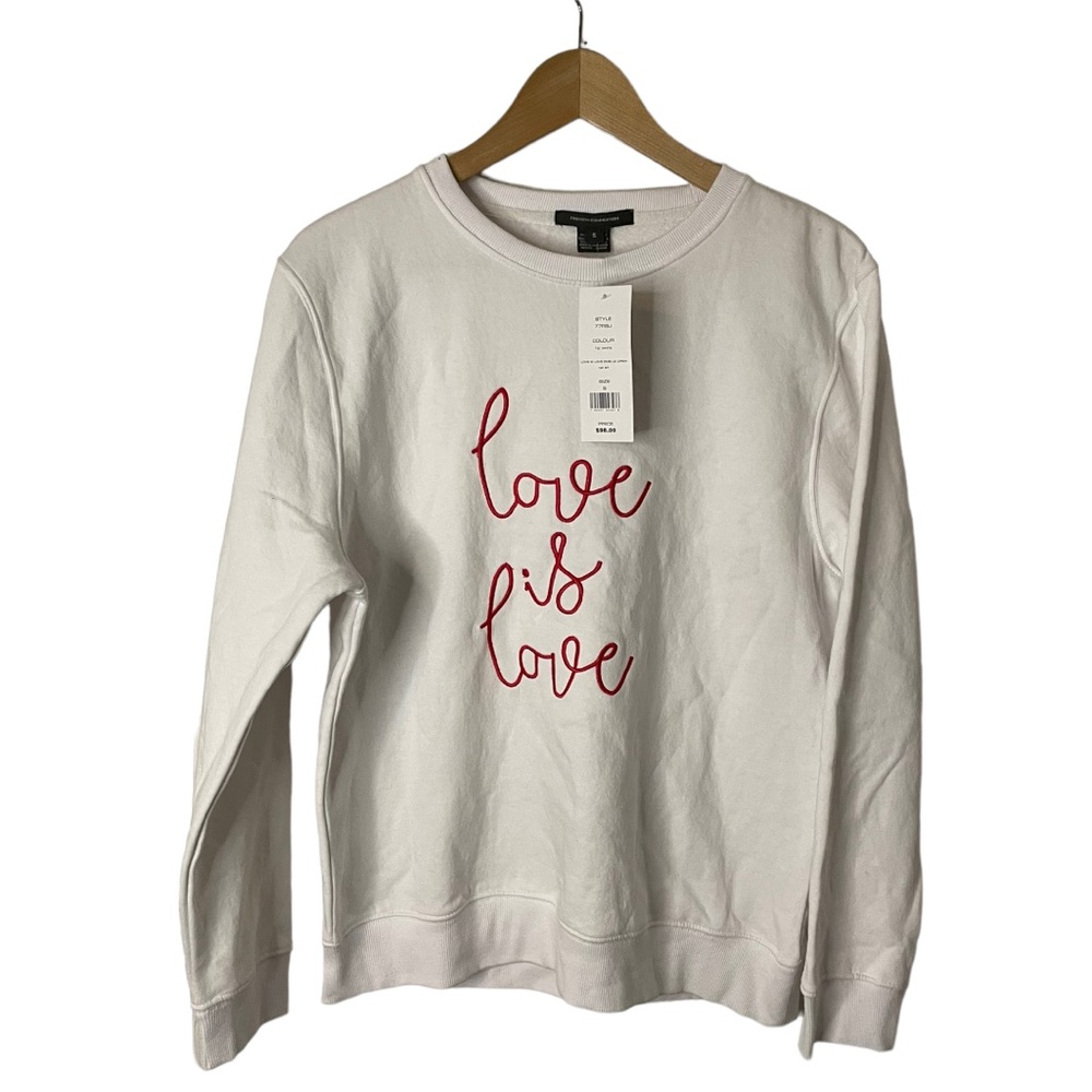 New! French Connection Love is Love Sweatshirt
